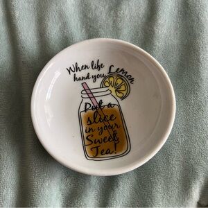 Cost Plus World Market White and Yellow Lemon Dish